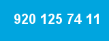 920 125 74 11 920 125 74 11